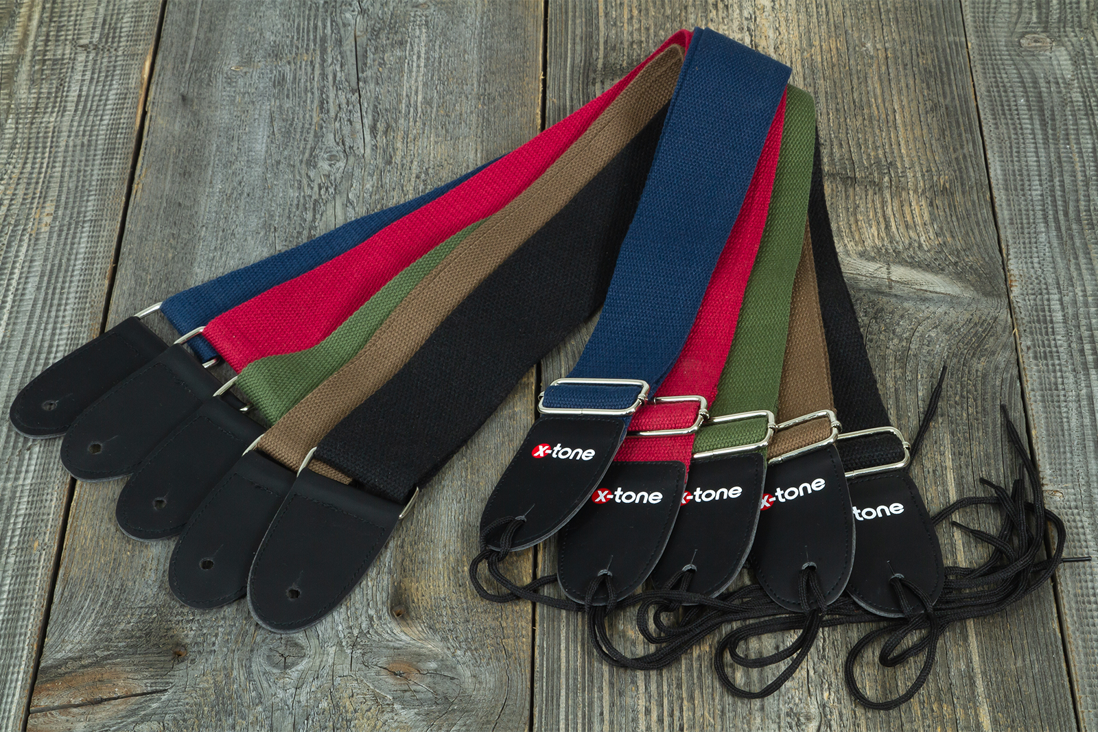 X-tone B043-bk Cotton Metal Buckle Guitar Strap - Gitaarriem - Variation 2
