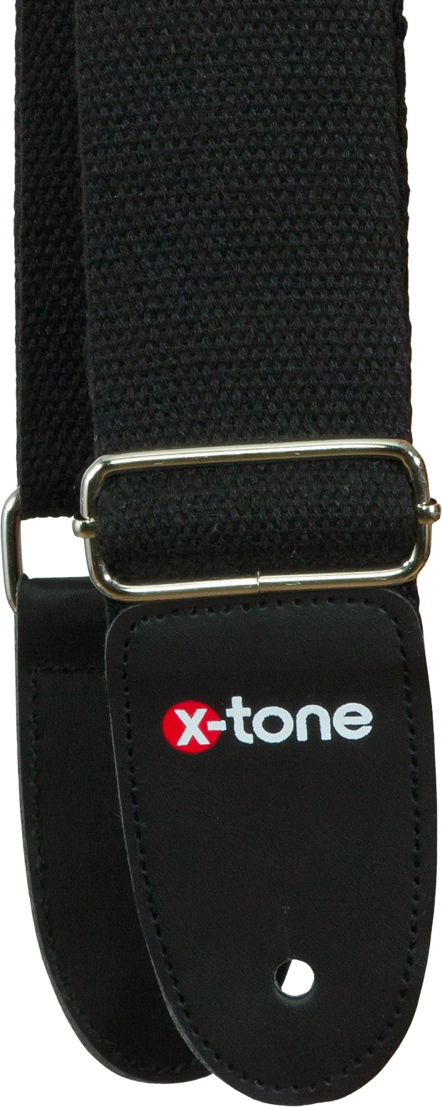 X-tone B043-bk Cotton Metal Buckle Guitar Strap - Gitaarriem - Main picture