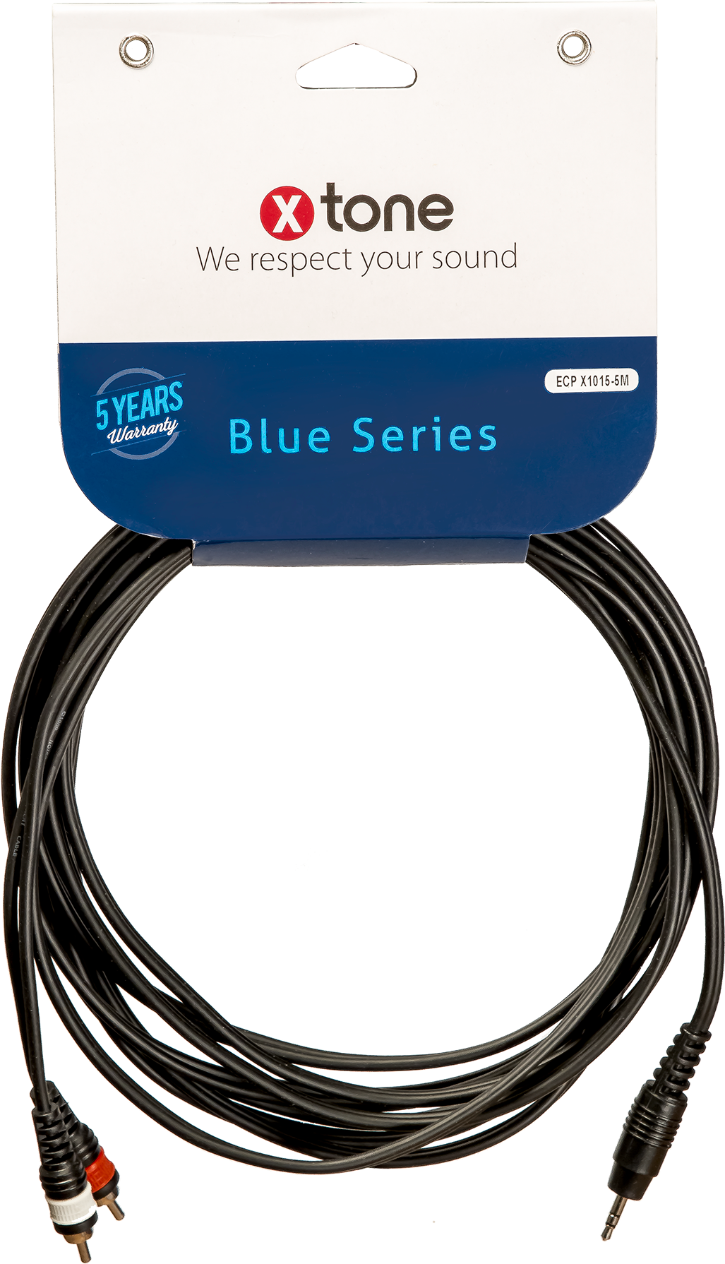 X-tone Mini Jack St / 2 Rca 5m Blue Series (x1015-5m) - Kabel - Main picture