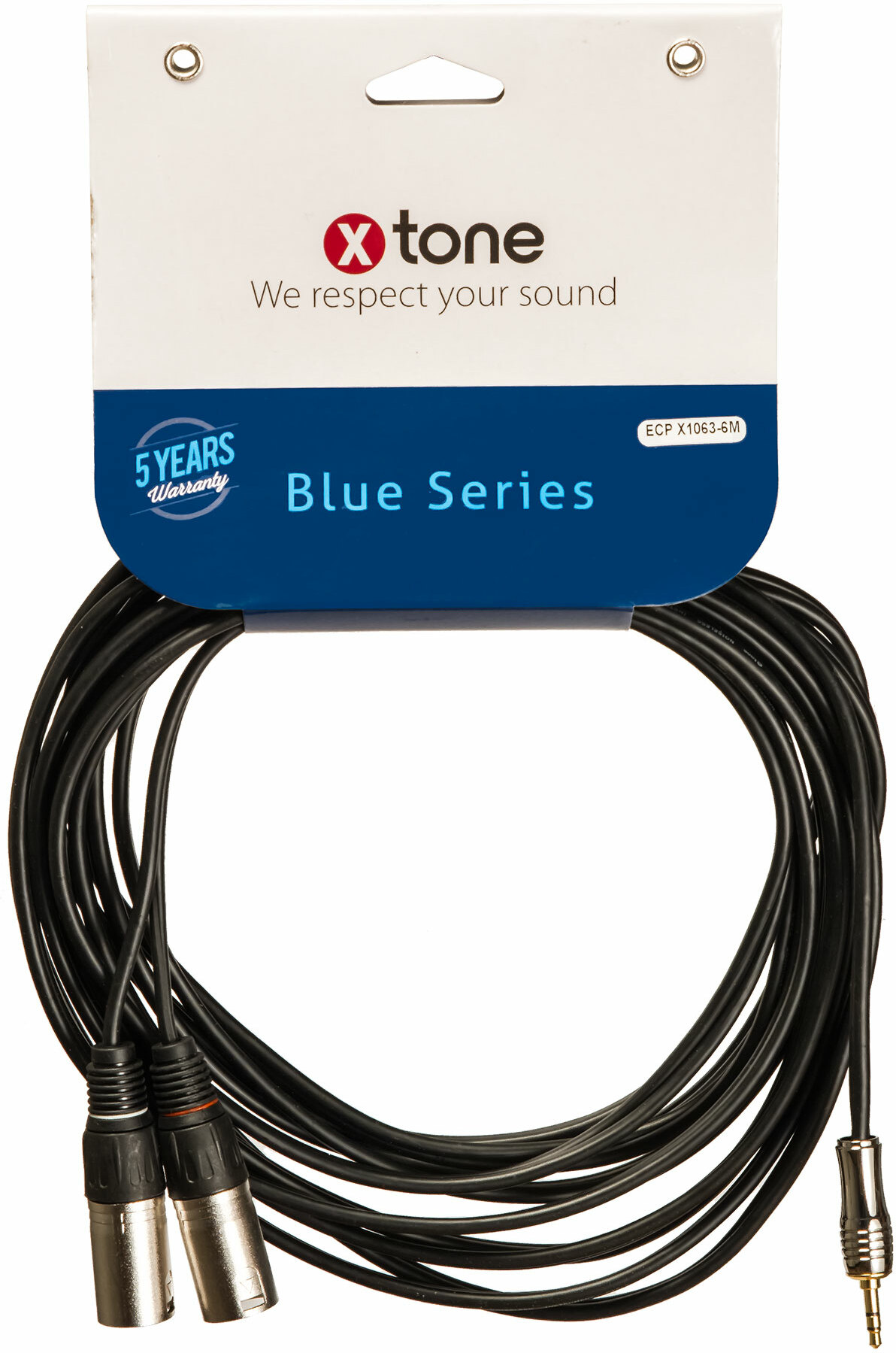 X-tone Mini Jack St / 2 Xlr(m) 6m Blue Series (x1063-6m) - Kabel - Main picture