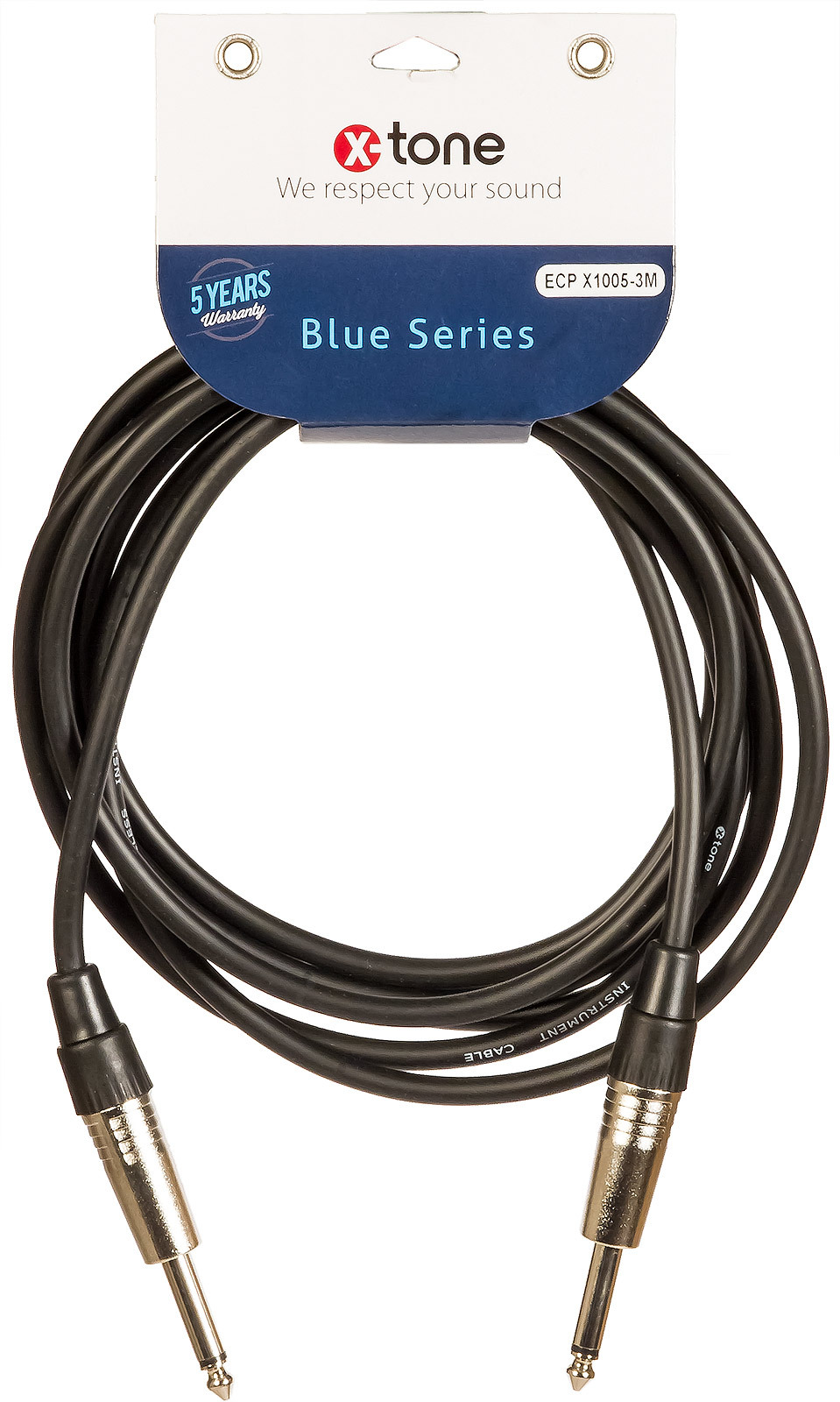 X-tone X1005-3m Instrument Cable Jack (m) 6,35 / Jack (m) 6,35 - Kabel - Main picture