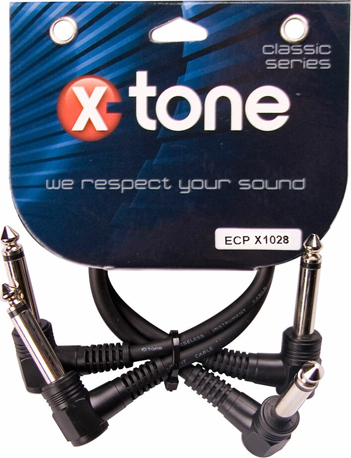 X-tone X1028 Lot De 2 Instrument Patch Cable Jacks Coudes 0.2m - Patch - Main picture
