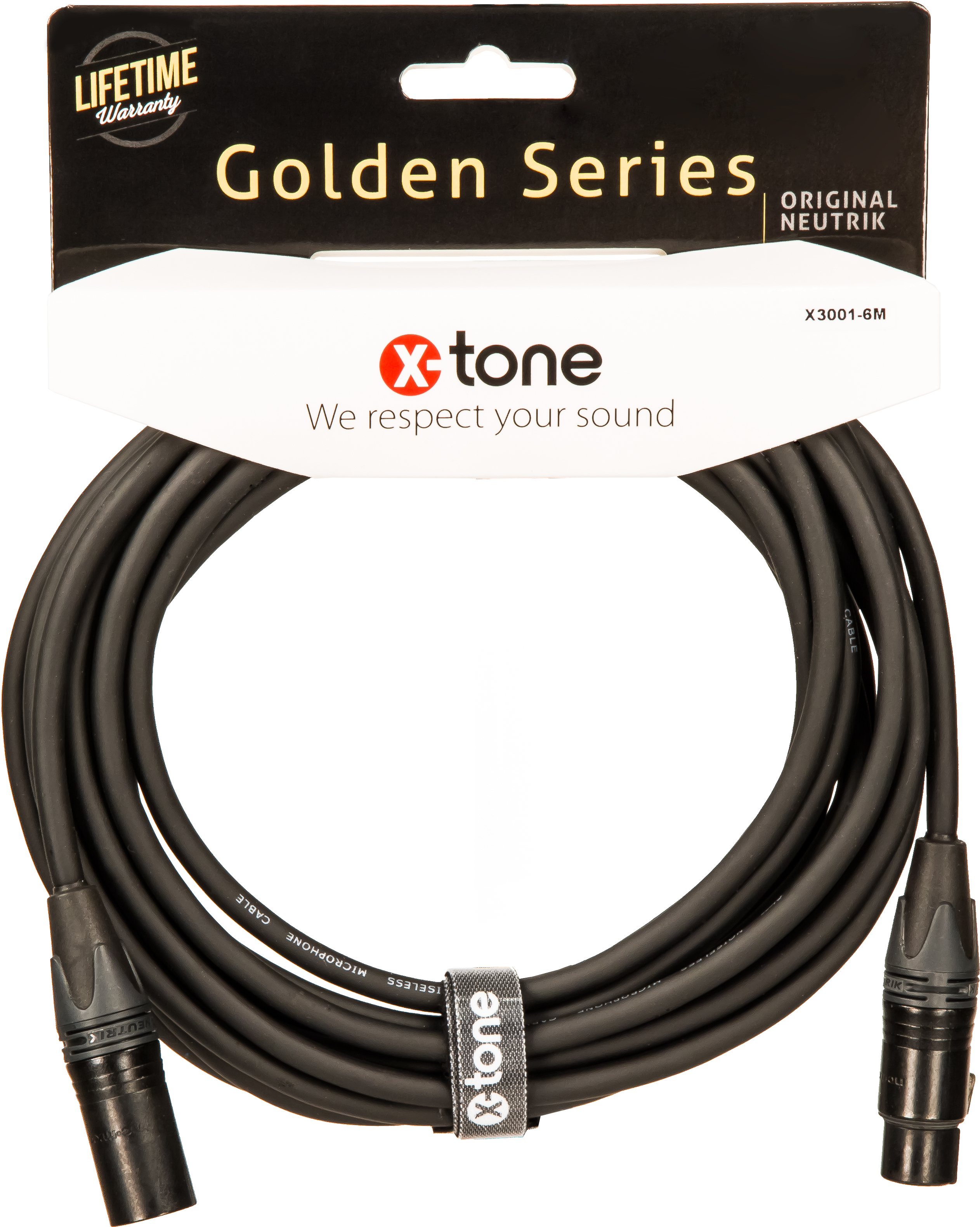 X-tone X3001-6m - Xlr(m) / Xlr(f) Golden Series - Kabel - Main picture