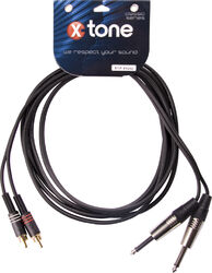 Kabel X-tone X1012-3M - 2 Jack(M) 6.35 Mono / 2 RCA(M)