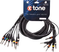 Multi-paar kabel X-tone X1048 8x Jack M / 8x Jack M Mono - 3M