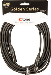 Kabel X-tone X3001-10M - XLR(M) / XLR(F) Golden Series