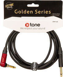 Kabel X-tone X3071-3M Instrument Cable Right/Angled 3m Golden Series