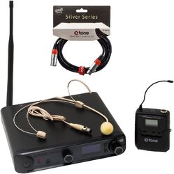 Draadloze hoofdband microfoon X-tone XHF100H Systeme HF Serre Tete Frequence Fixe + X-TONE Xlr Xlr 3M