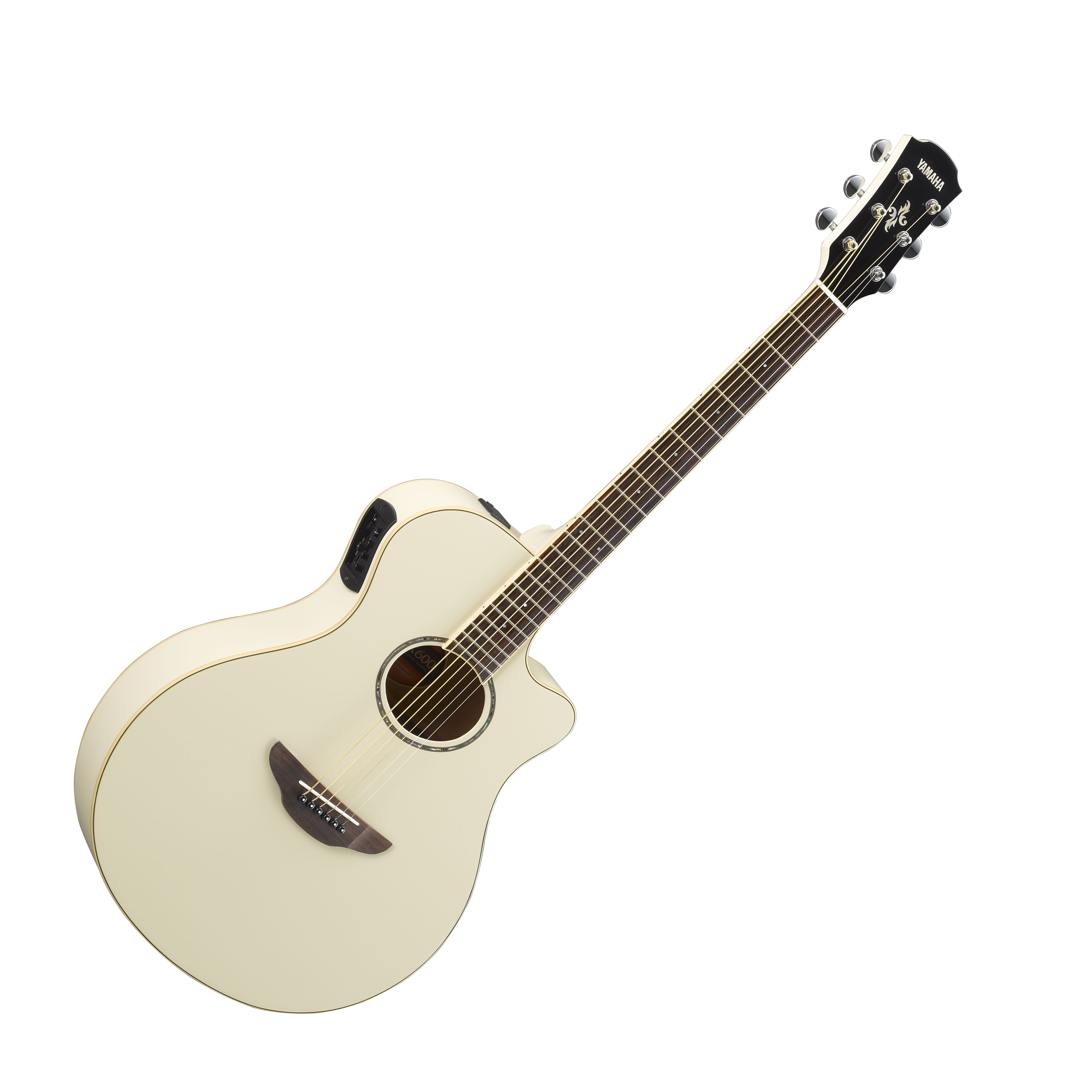 Yamaha Apx600 Concert Slim Cw Epicea Nato Rw - Vintage White - Elektro-akoestische gitaar - Variation 1