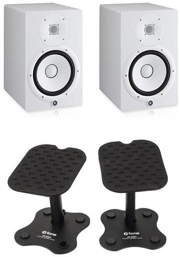 Home studio set Yamaha HS5 WHITE (la paire) + stands
