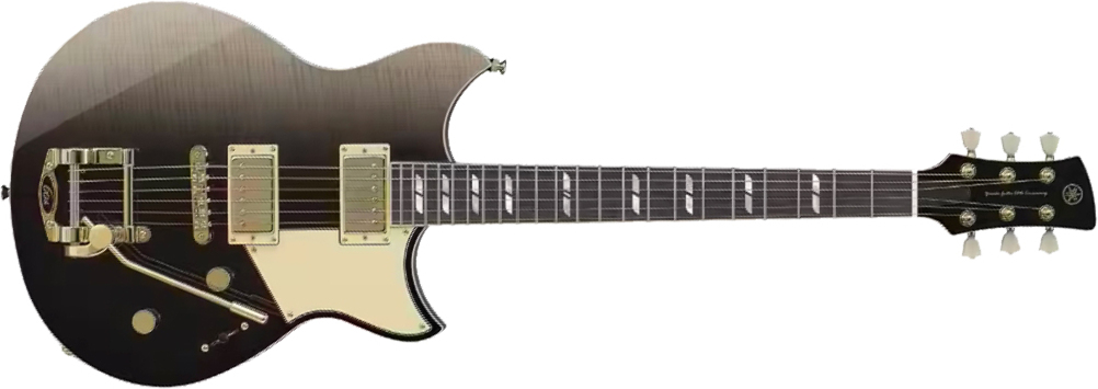 Yamaha Rsp20b 60th Ann. Revstar 2h Trem Rw - Noble Black Burst - Double cut gitaar - Main picture