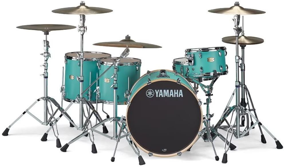 Yamaha Sbp0f4h Stage Custom - 4 FÛts - Matte Surf Green - Stage drumstel - Main picture