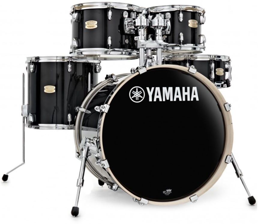 Yamaha Stage Custom Birch 20/10/12/ft14 - 5 FÛts - Raven Black - Stage drumstel - Main picture