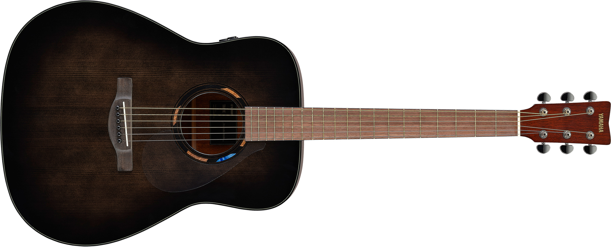 Yamaha Tag1e Transacoustic Dreadnought Epicea Acajou Noy - Translucent Black - Folk gitaar - Main picture