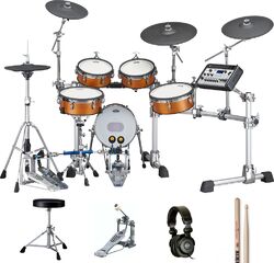 Drum promo set Yamaha DTX10K-X REAL WOOD Bundle Complet - X-HP1 + DS550U + FP2710A + VIC5A
