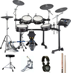 Drum promo set Yamaha DTX8K-X BLACK FOREST Bundle Complet - X-HP1 + DS550U + FP2710A + VIC5A