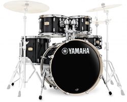 Rock drumstel Yamaha Stage Custom + Pack HW680W - 5 trommels - Raven black