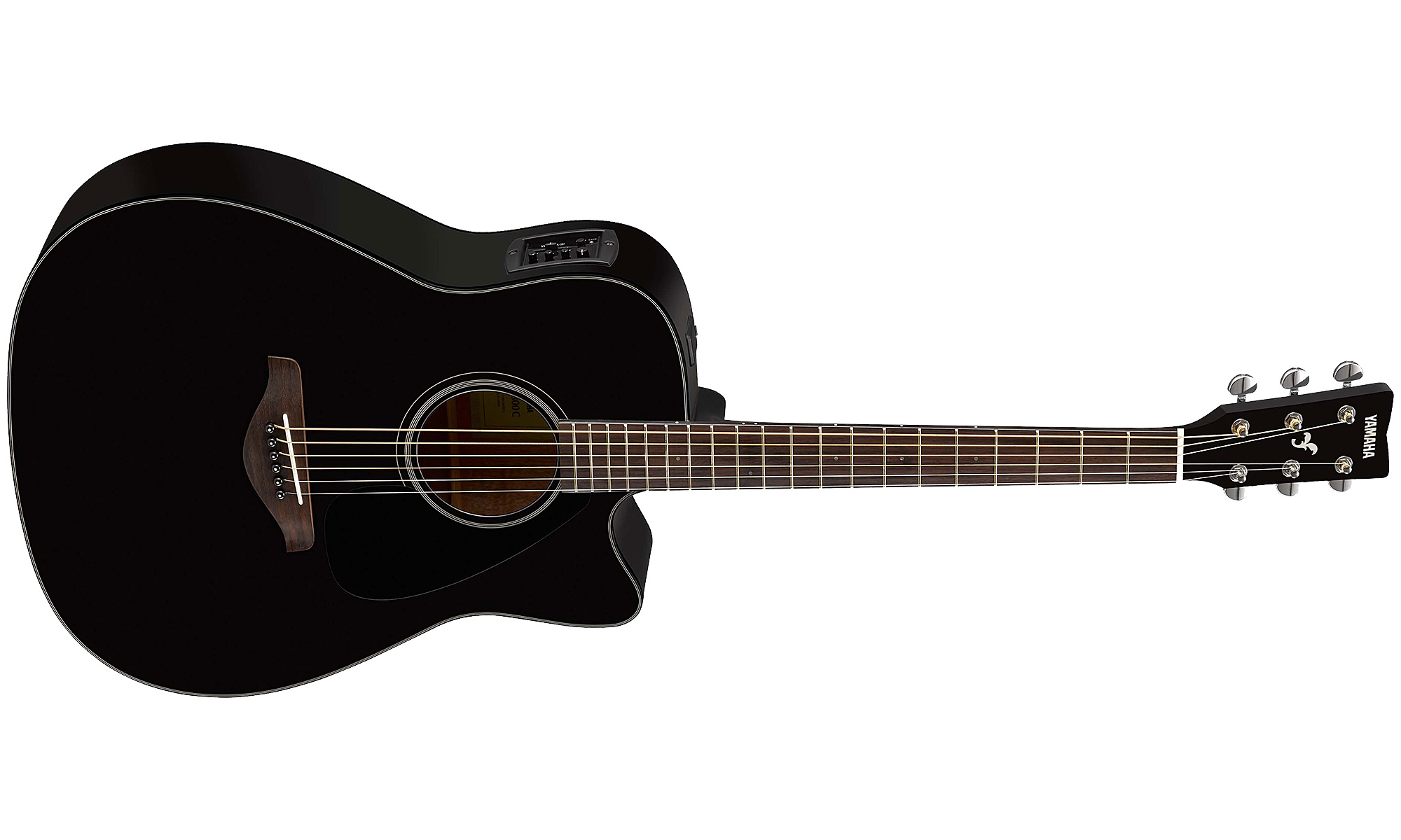 Yamaha Fgx800c Bl Dreadnought Cw Epicea Nato 2016 - Black - Elektro-akoestische gitaar - Variation 1