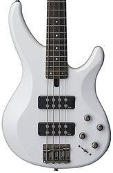 Solid body elektrische bas Yamaha TRBX304 - White