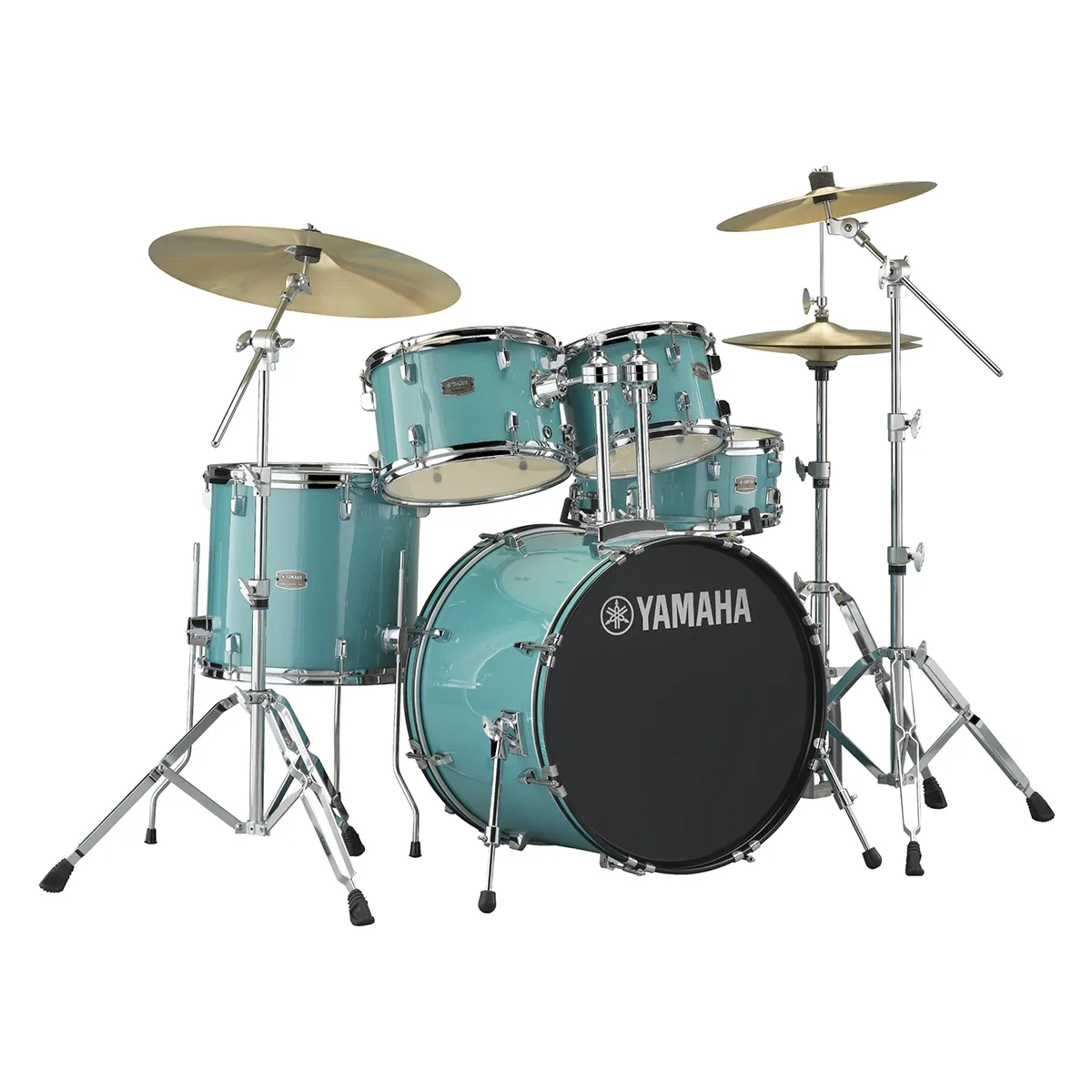 Yamaha Rydeen 22'' + Set Cymbale Paiste 101 - 5 FÛts - Turquoise Glitter - Rock drumstel - Variation 3