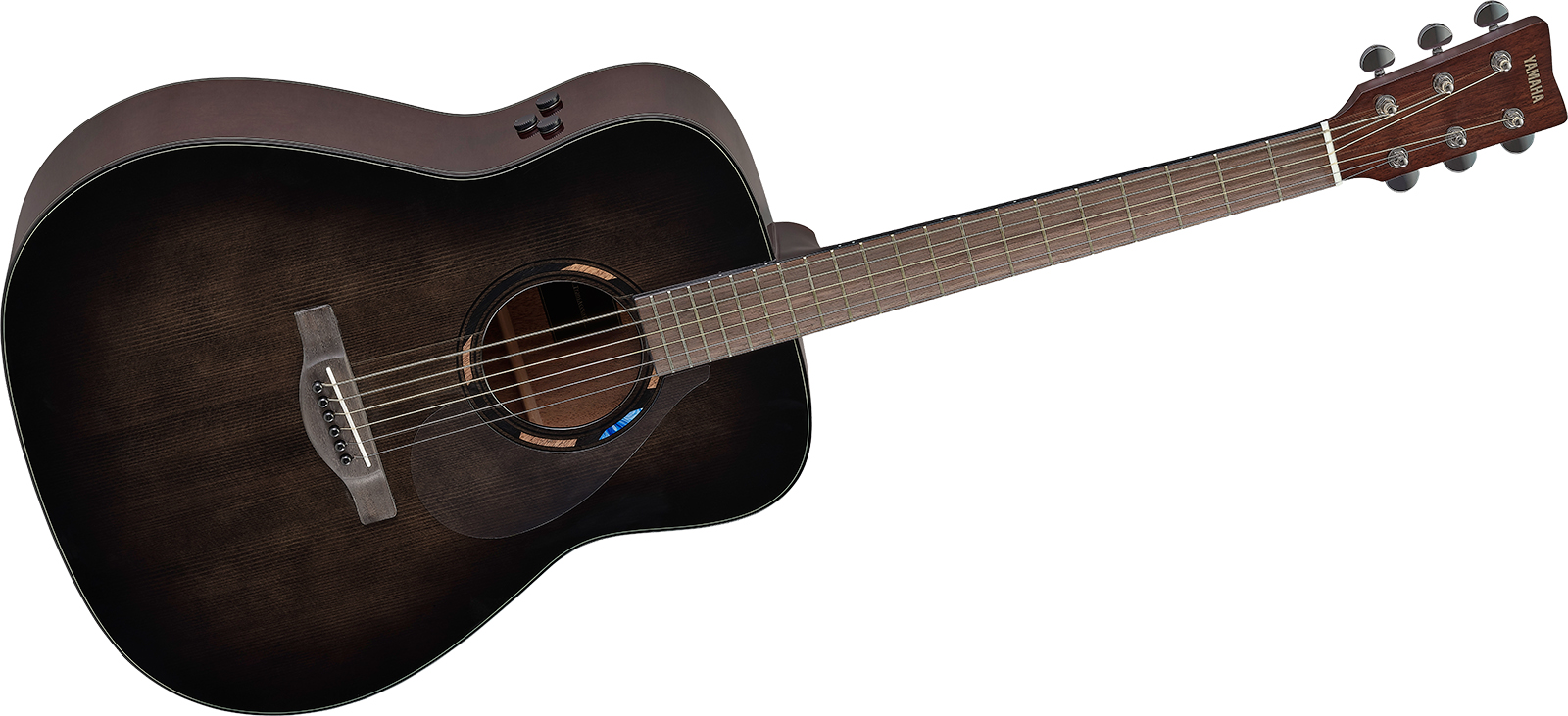 Yamaha Tag1e Transacoustic Dreadnought Epicea Acajou Noy - Translucent Black - Folk gitaar - Variation 1