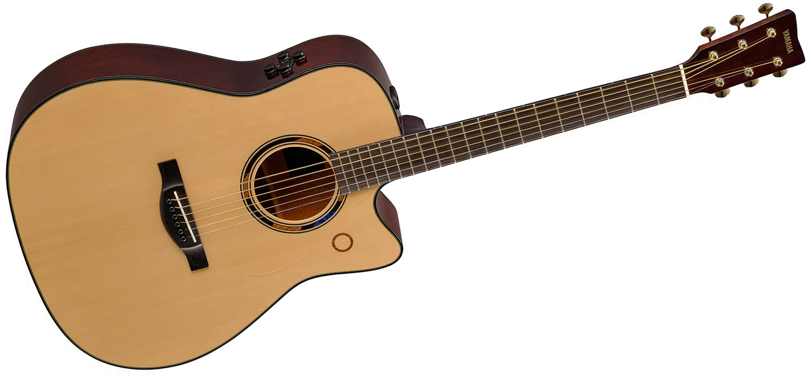 Yamaha Tag3c Transacoustic Dreadnought Cw Epicea Acajou Eb - Natural - Folk gitaar - Variation 1