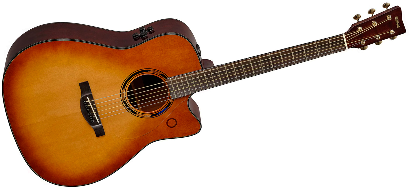 Yamaha Tag3c Transacoustic Dreadnought Cw Epicea Acajou Eb - Sand Burst - Folk gitaar - Variation 1