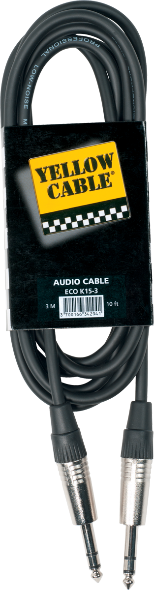 Yellow Cable K15 Jack Male Stereo Vers Jake Male Stereo  3 Metres - Kabel - Variation 1