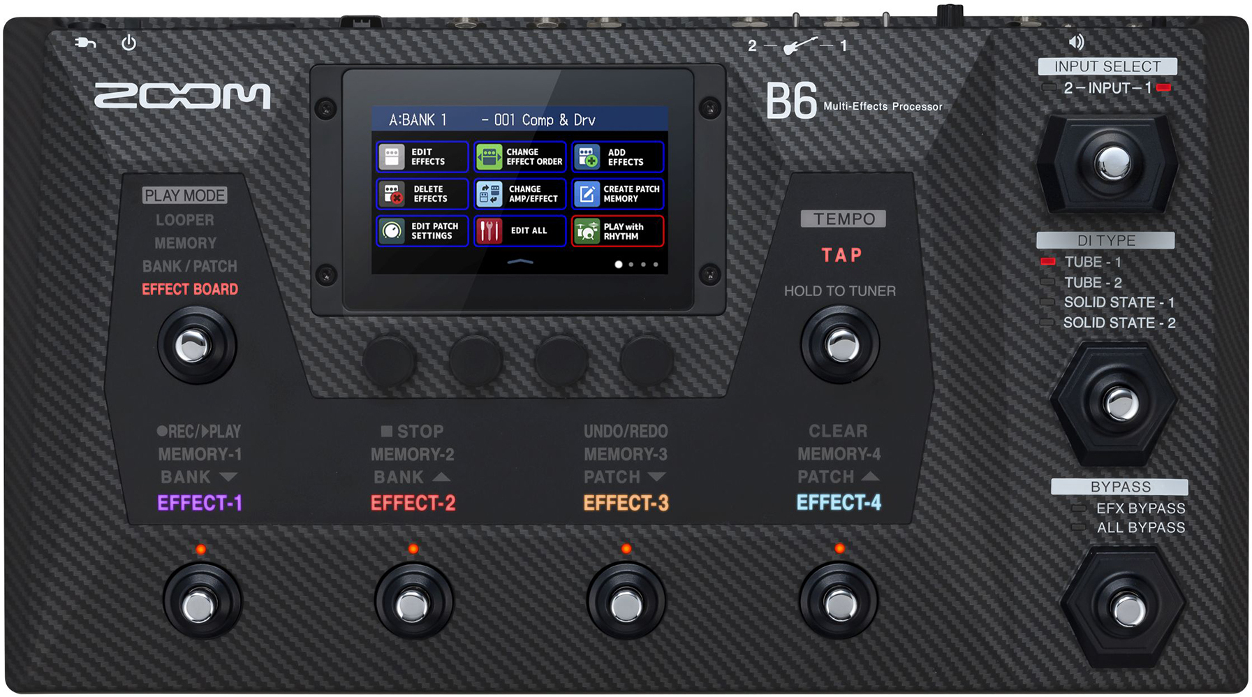 Zoom B6 Multi-effects Bass Processor - Multi-effecten pedaal voor bas - Main picture